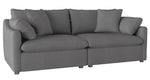 Howerton Gray Performance Fabric Loveseat