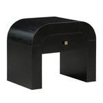 Hump Modern Black Wood 1-Drawer Nightstand