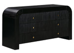 Hump Modern Black Wood 6-Drawer Dresser