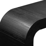 Hump Modern Black Wood Console Table