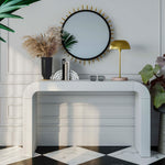 Hump Modern White Wood Console Table