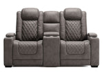 Hyllmont Gray Power Recliner Loveseat