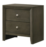 Ilana Gray Wood 2-Drawer Nightstand