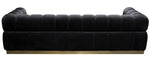 Image Black Velvet Tufted Cube Sofa (Oversized)