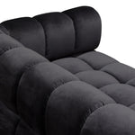 Image Black Velvet Tufted Cube Sofa (Oversized)