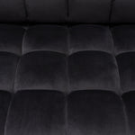 Image Black Velvet Tufted Cube Sofa (Oversized)