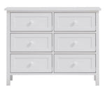 Iolanda White Wood 6-Drawer Dresser