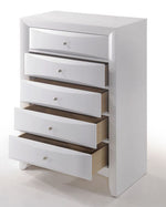 Ireland White Wood 5-Drawer Chest