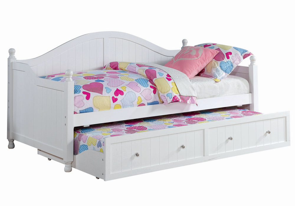 Julie Ann White Wood Twin Daybed with Trundle