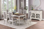 Iwona 2 White Wood/Grey Fabric Side Chairs