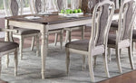 Iwona Brown/White Wood Rectangular Extendable Dining Table