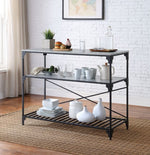 Jakob Grey Concrete/Black Metal Kitchen Cart