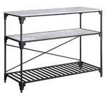 Jakob Grey Concrete/Black Metal Kitchen Cart