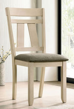 Jamestown 2 Ivory Wood/Gray Fabric Side Chairs