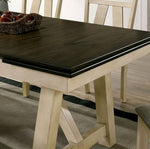 Jamestown Ivory/Dark Gray Wood Dining Table