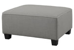 Jayne Gray Fabric Modular Sectional Sofa with Ottoman