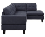 Jeimmur 2-Pc Gray Linen RAF Sectional Sofa