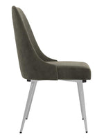 Sonnett 2 Grey Fabric/Chrome Finish Metal Side Chairs