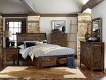 Jerrick Burnished Brown Wood Dresser Mirror