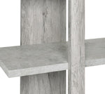 Jimena Grey Driftwood/Cement Wood 4-Shelf Bookcase