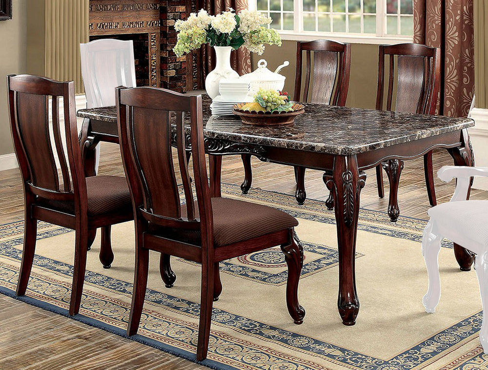 Johannesburg 5-Pc Brown Cherry Wood Dining Table Set – Aetna Stores