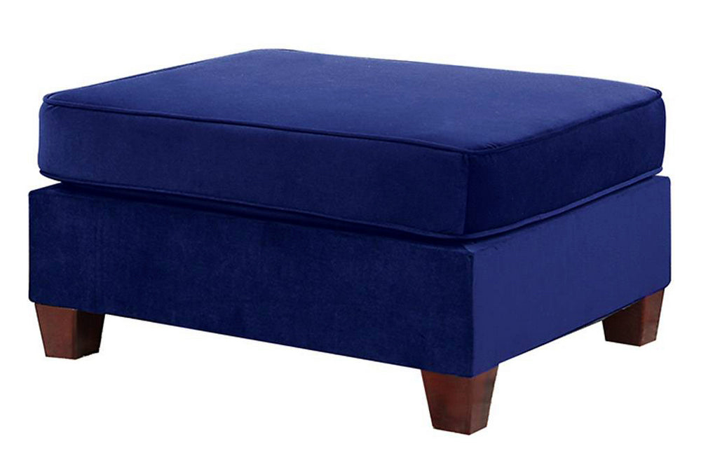 Jovie Indigo Velvet Cocktail Ottoman