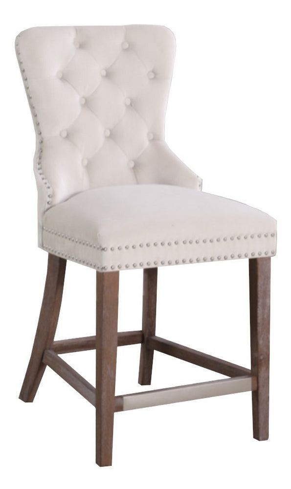 Julia 2 Beige Fabric Counter Height Chairs