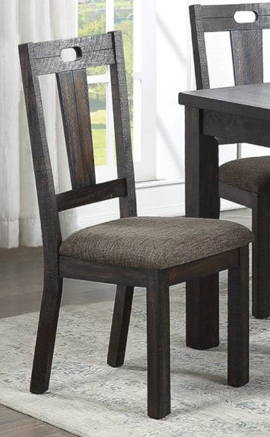 Juliana 2 Brown Fabric/Wood Side Chairs
