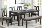 Juliana Brown Fabric/Wood Dining Bench