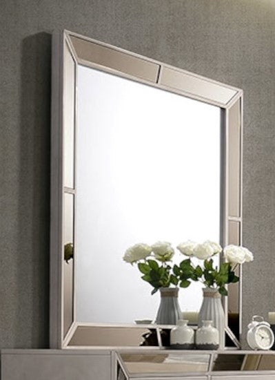 Juliette Bisque White Wood Dresser Mirror