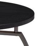 Juliette Dark Grey Wood/Black Nickel Metal End Table