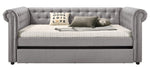 Justice Smoke Gray Fabric Full Daybed with Trundle