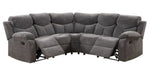 Kalen 5-Pc Gray Chenille Manual Recliner Sectional Sofa