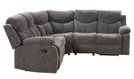 Kalen 5-Pc Gray Chenille Manual Recliner Sectional Sofa