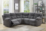 Kalen 5-Pc Gray Chenille Manual Recliner Sectional Sofa