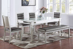 Kallie 2 Grey Faux Leather/Silver Wood Side Chairs