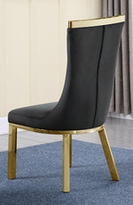 Kalypso Black Velvet/Gold Side Chair