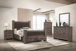 Karen Brown Wood/Linen Cal King Bed