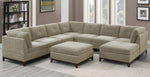 Karla Camel Chenille Modular Sectional with Ottomans