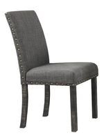 Karoline 2 Grey Fabric/Wood Side Chairs