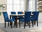 Karoline 2 Blue Velvet/Wood Side Chairs