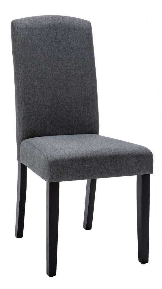 Kate 2 Dark Gray Fabric/Wood Side Chairs