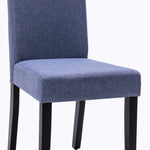 Kate 2 Navy Blue Fabric/Wood Side Chairs