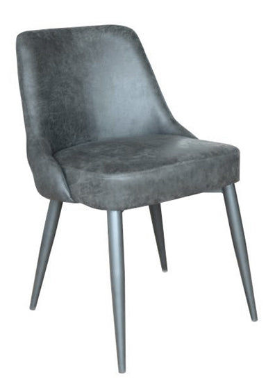 Katherine 2 Light Grey Coated Microfiber Side Chairs