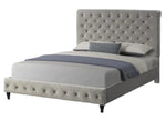 Kathy Gray Velvet Queen Platform Bed