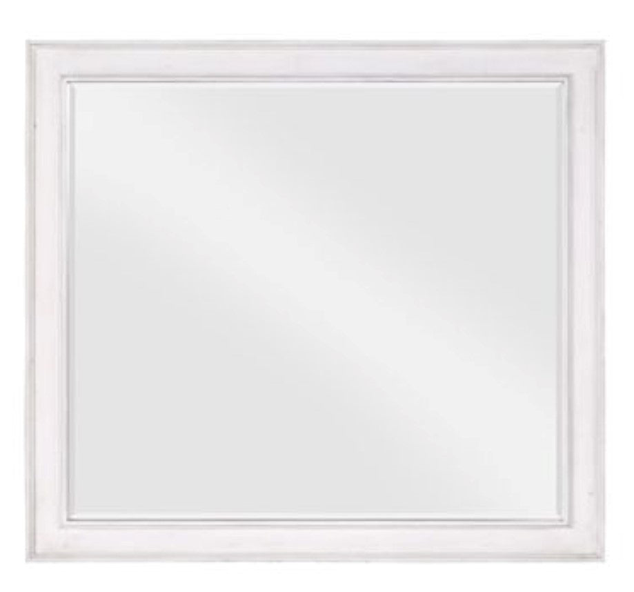 Katia Weathered White Wood Dresser Mirror