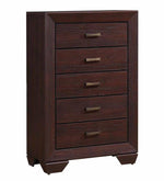 Kauffman 5-Pc Dark Cocoa Wood King Panel Bedroom Set