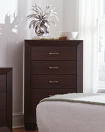 Kauffman Dark Cocoa Wood 5-Drawer Chest