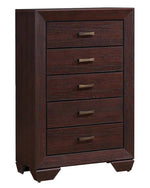 Kauffman Dark Cocoa Wood 5-Drawer Chest