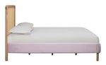 Kavali Cane & Blush Velvet King Platform Bed (Oversized)